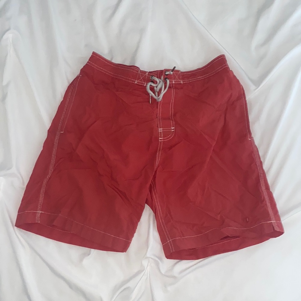 Men’s salmon colored swim trunk black-brown 1826 brand